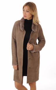 Veste imitation peau lainee femme Veste imitation peau lainee femme